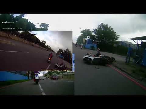 0814有人製造假車禍~將影片放慢至幾微秒才發現