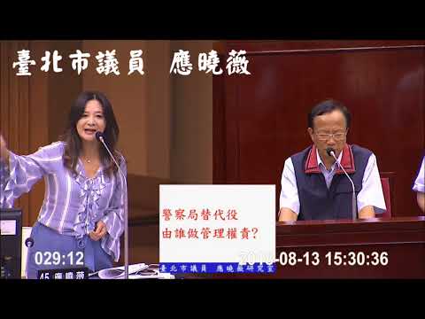 應曉薇質疑警局交通大隊未做好替代役男管理職責