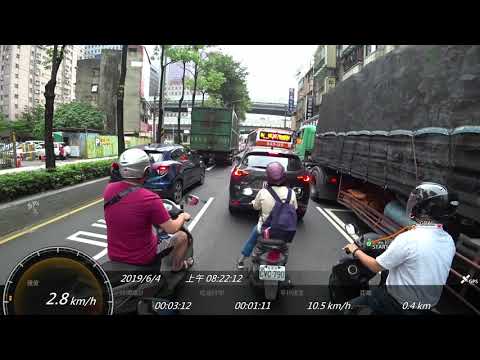 示範一下多數台灣機車如何選擇騎車路徑