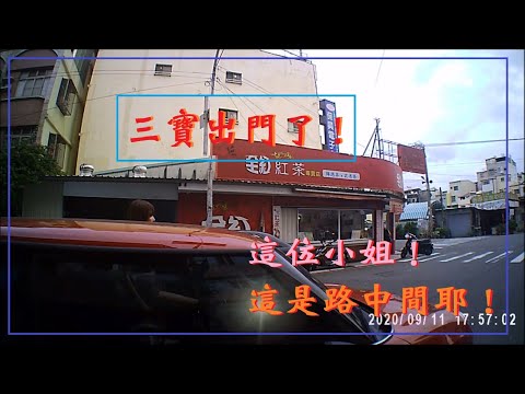 三寶出門了！ 這位小姐！路中間臨停嗎？