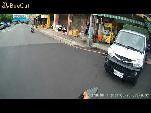 三寶欲闖紅燈 差點被撞飛