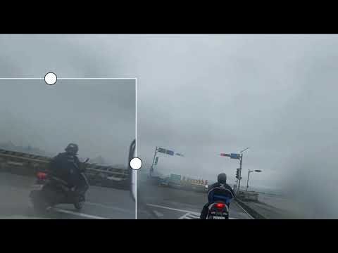 雨天2輪變4輪在騎  