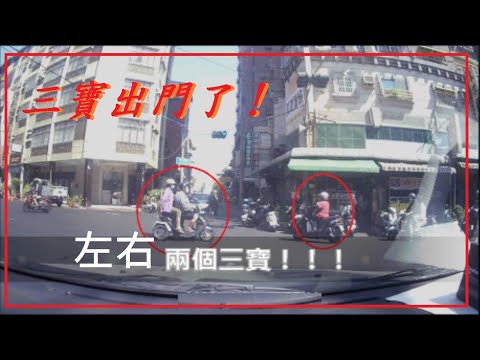 三寶出門了！小心！左右倆三寶同時出現了！