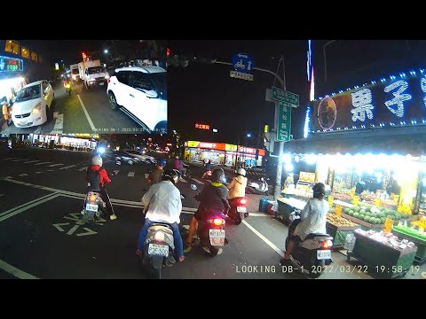 【7760-E7】195813小客車買水果貪圖方便，併排停車佔用轉彎車道