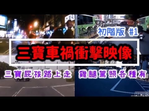 《三寶車禍衝擊映像》三寶屁孩路上走  雞腿駕照各種有