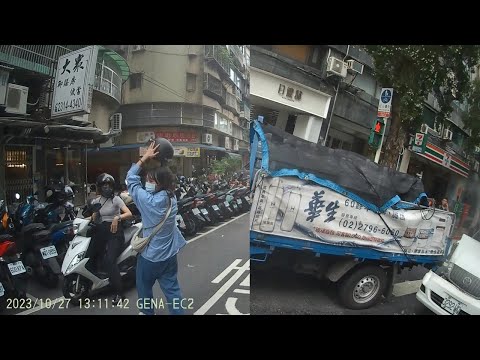 (事後車禍畫面、三寶、無敵鐵馬、停讓行人)