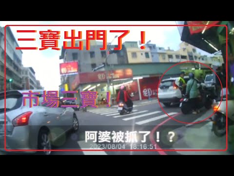 三寶出門了！菜市場！三寶集散地！警察出現～阿婆被抓了！？