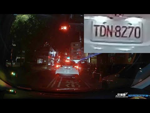 【TDN-8270】計程車號紅燈佔用機車停等區