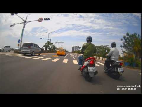 【TDJ-9387】計程車紅燈越線 違規行駛機車道超車