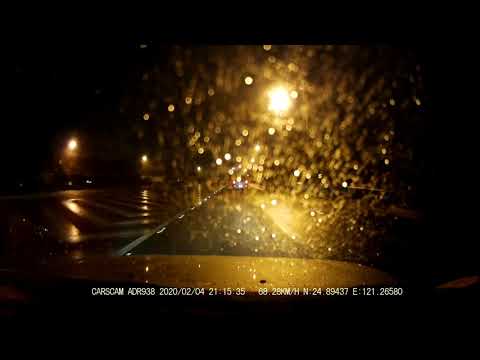 CARSCAM ADR938  夜間高速公路 有雨