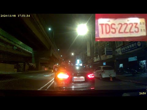 【TDS-2223】計程車號違規跨越雙白線變換車道(2/2)