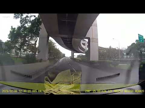 MASIGO ｜ S535D ｜後鏡頭 ｜ 1080P 60FPS ｜ 白天高架橋下 ｜ 畫面明亮灰暗切換 ｜ 無剪輯直接上傳