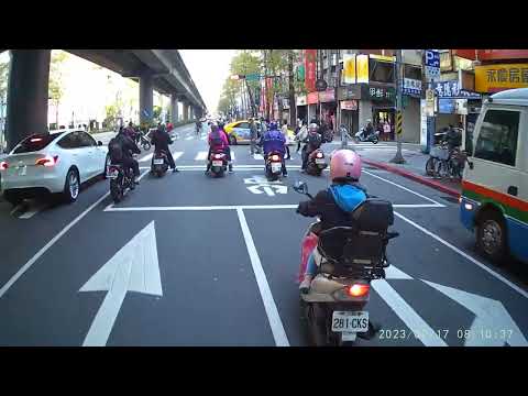 通勤日常 不使用後視鏡和方向燈的機車騎士