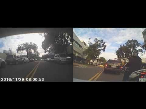 逆向跨越雙黃線的三寶，最危險是最後日月光的三寶員工，還好我有按喇叭不然可能被波及